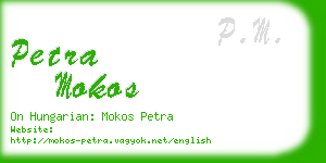petra mokos business card